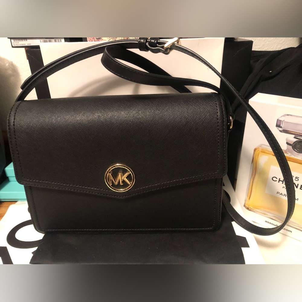NWT! MK Michael Kors Joey Crossbody Shoulder Bag Black